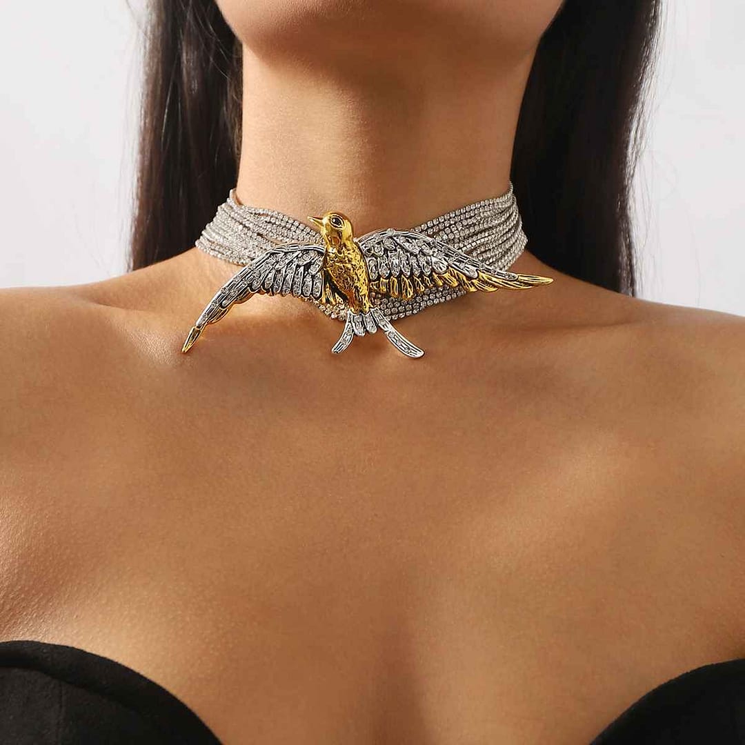 Flying Bird Choker Necklace