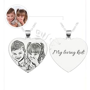 Family Photo Pendant Necklace - Circle