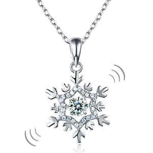 925 Sterling Silver Snowflake Pendant Necklace