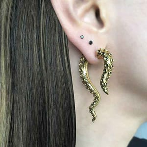 Edgy Octopus Tentacle Earrings
