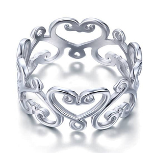 heart sterling silver ring