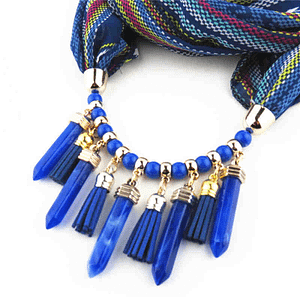 Blue Scarf necklace
