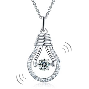 Sterling Silver Bulb Pendent Necklace