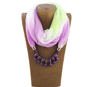 multi color scarf necklace