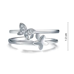butterfly sterling silver rings