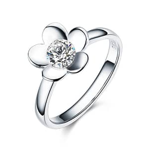 flower sterling silver flower ring