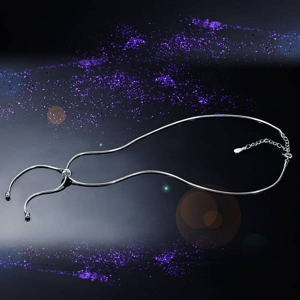 Adjustable Solid Stylish Sterling Silver Necklace
