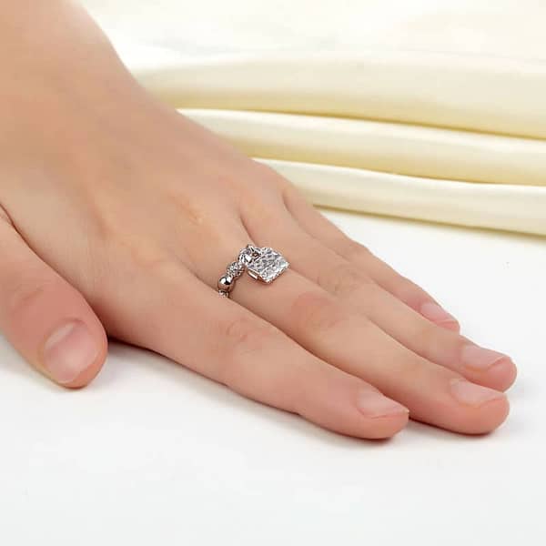 sterling silver rings with charm