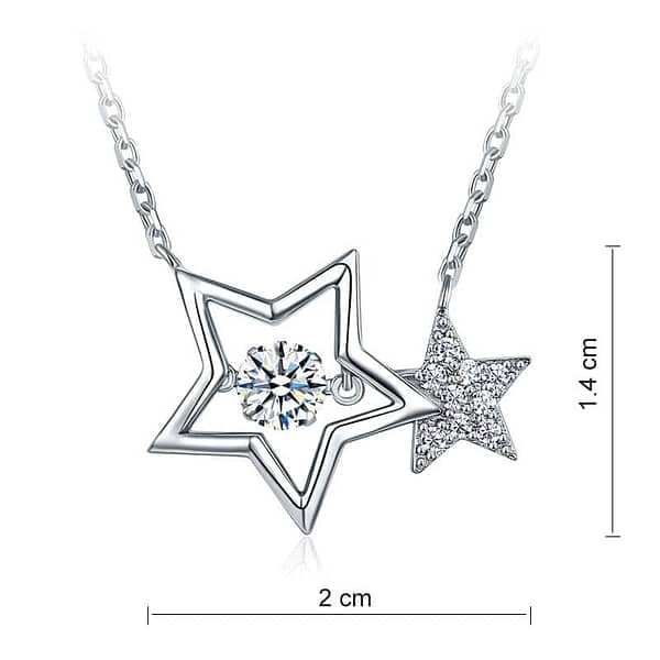 Dancing Stone Stars Sterling silver Necklace