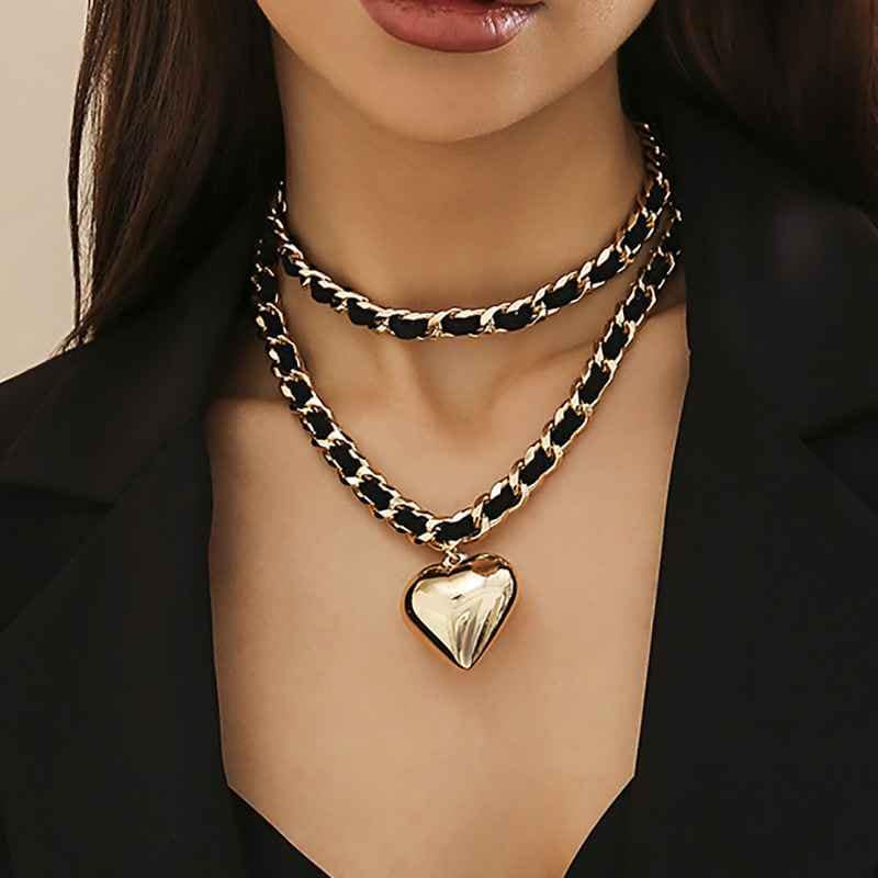 Chunky Heart Punk Rock Necklace