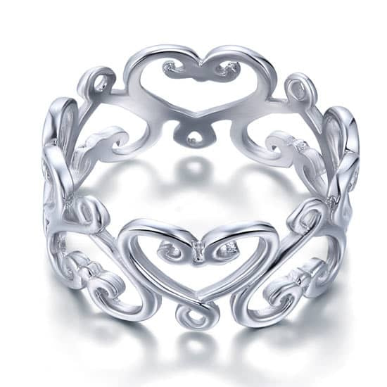 heart sterling silver ring
