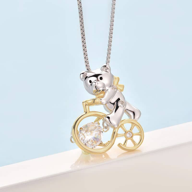 bicyle sterling silver necklace