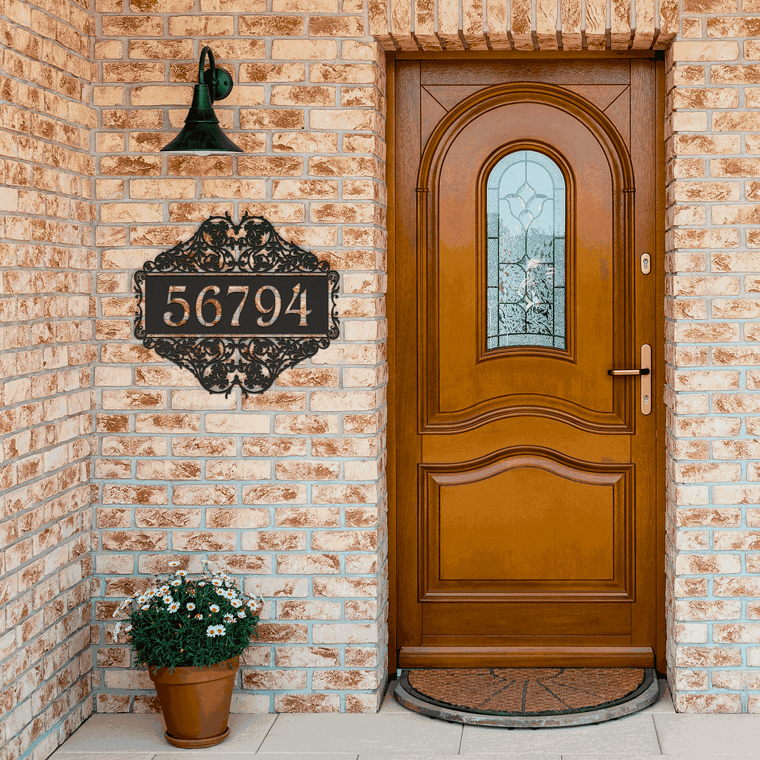 Victorian Style Custom Door Number Metal Art