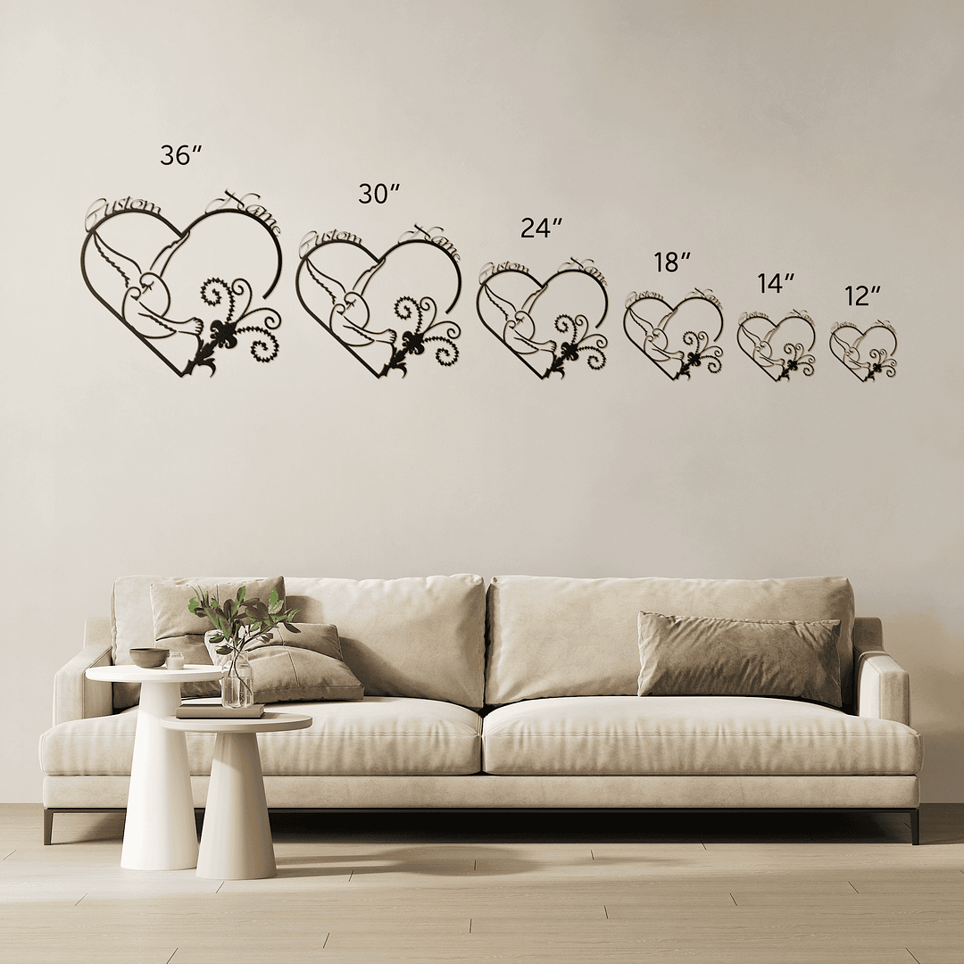 Custom Lovebirds Metal Art - Image 5