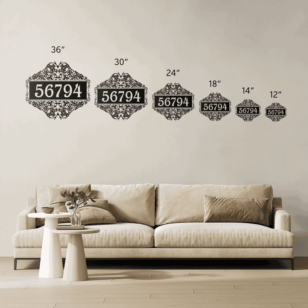 Victorian Style Custom Door Number Metal Art - Image 5