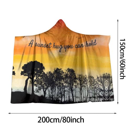 Cozy Sunset Hooded Blanket - Image 6