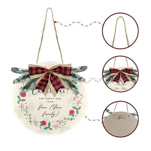 personalized christmas wreath size