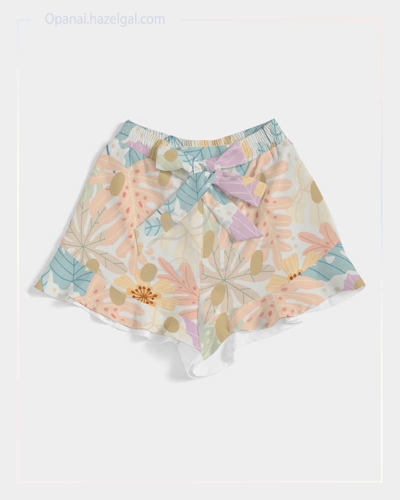 Pastel Petals Women's Ruffle Shorts - Image 4