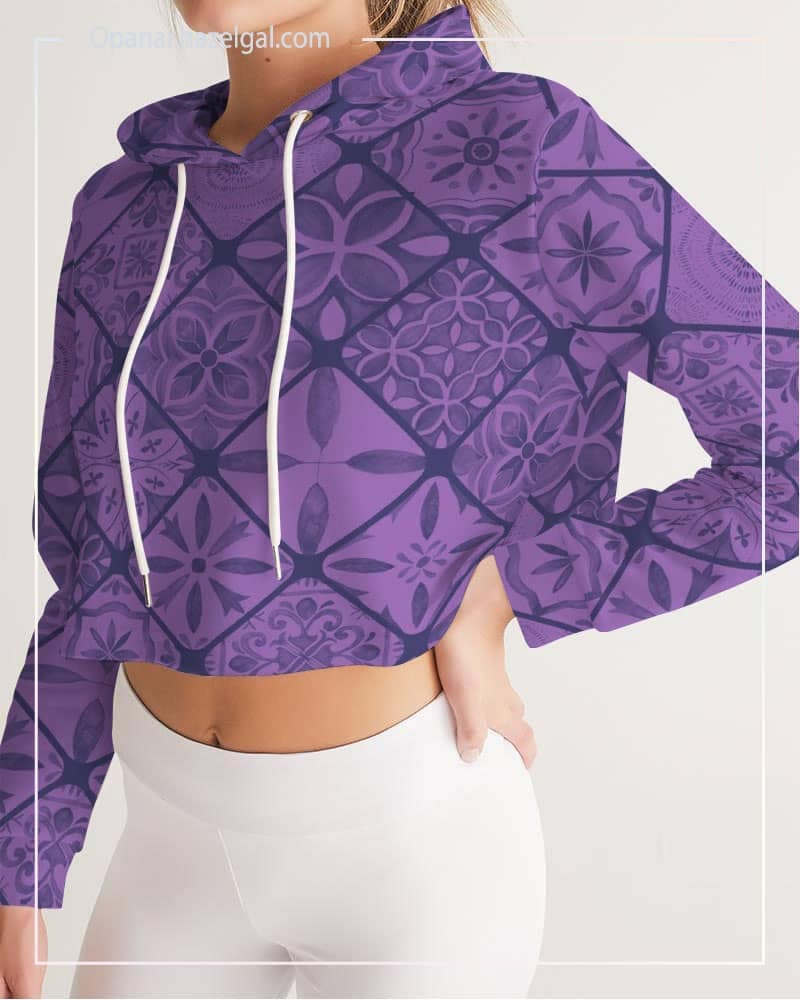 Moroccan Mosaic Women's Cropped Hoodie