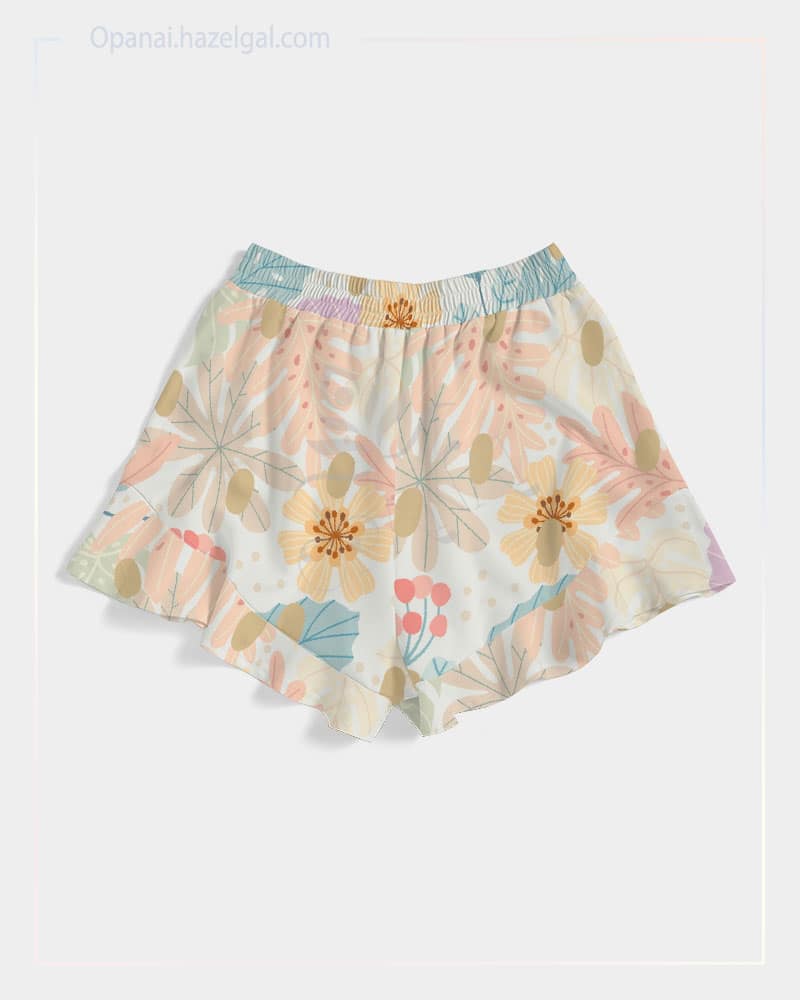 Pastel Petals Women's Ruffle Shorts - Image 5