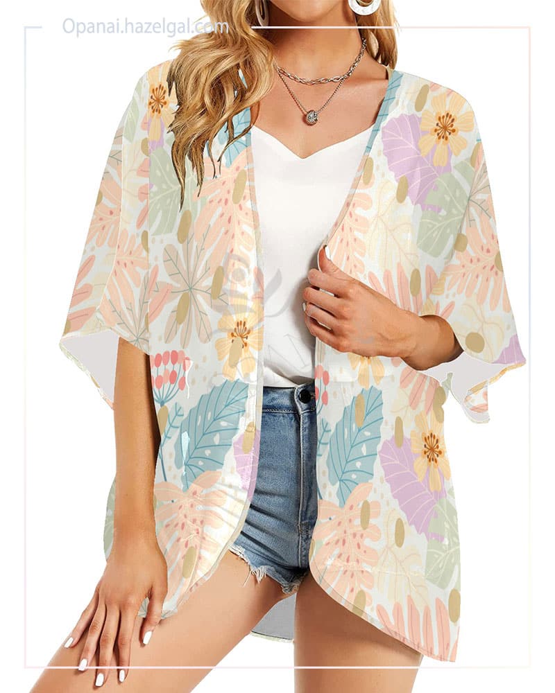 Pastel Petals Women's kimono Cover Up