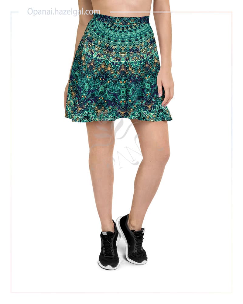 Peacock Mandala Dream Skater Skirt