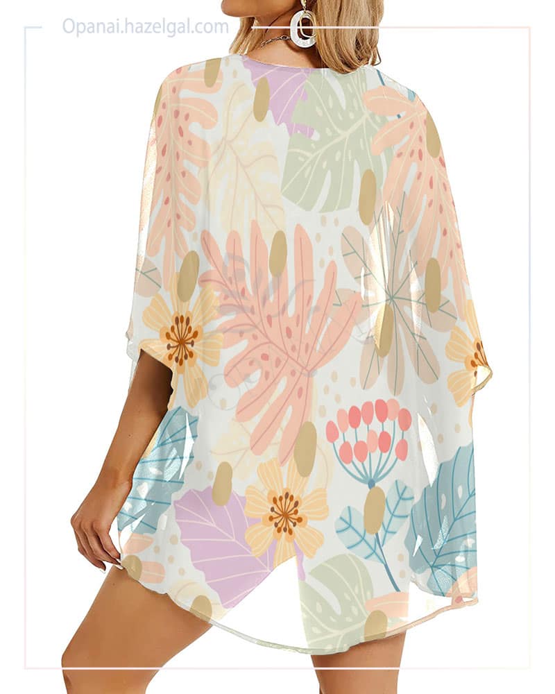 Pastel Petals Women's kimono Cover Up - Image 2