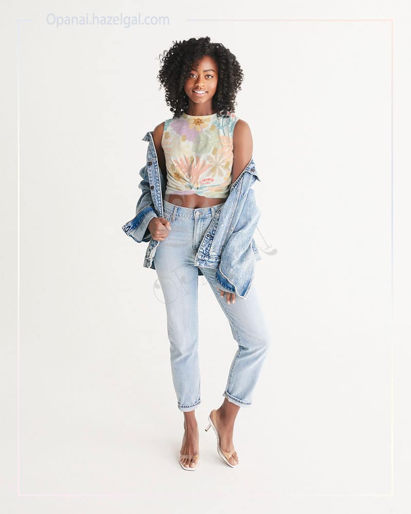 Pastel Petal Women's Front -Twist Tank - Image 3
