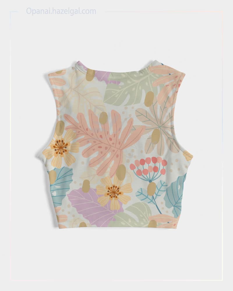 Pastel Petal Women's Front -Twist Tank - Image 6