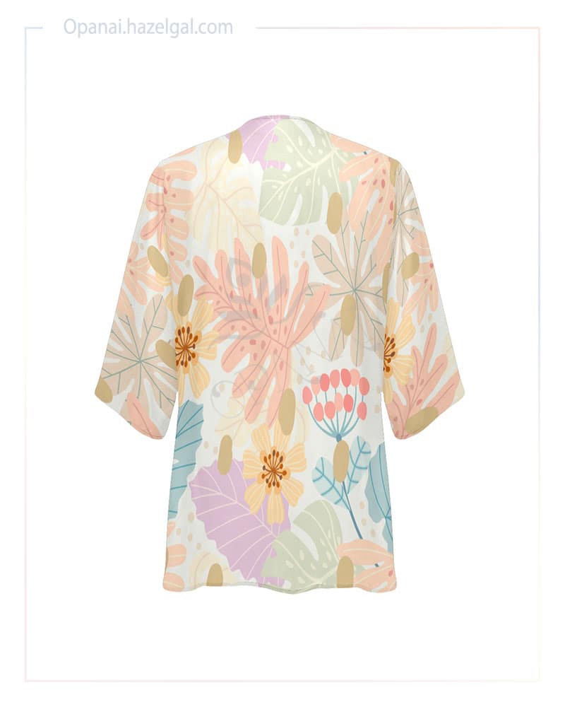 Pastel Petals Women's kimono Cover Up - Image 4