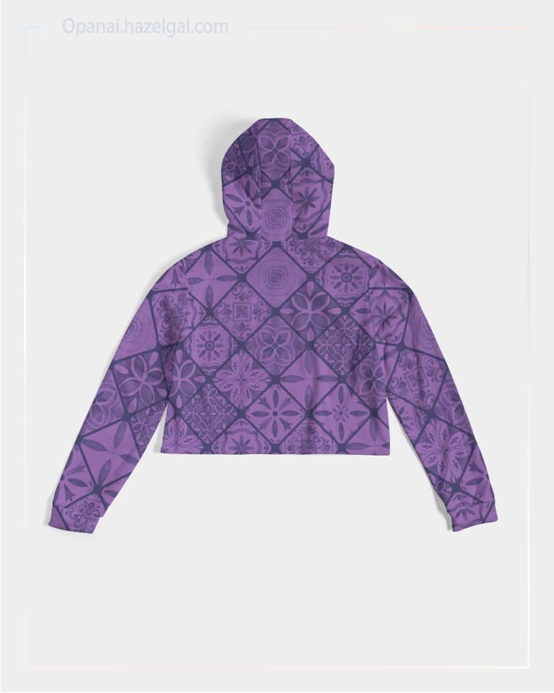 Moroccan Mosaic Women's Cropped Hoodie - Image 6