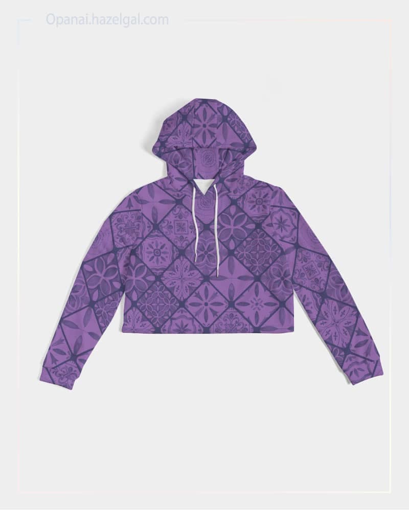 Moroccan Mosaic Women's Cropped Hoodie - Image 5